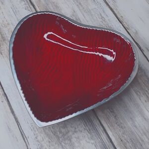 Heart trinket dish - Metal